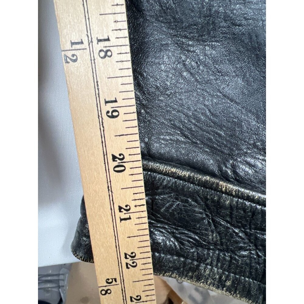 Borman Sports Bormcolt Men’s XL Vintage 50s Black Leather Bomber Jacket - Picture 12 of 15